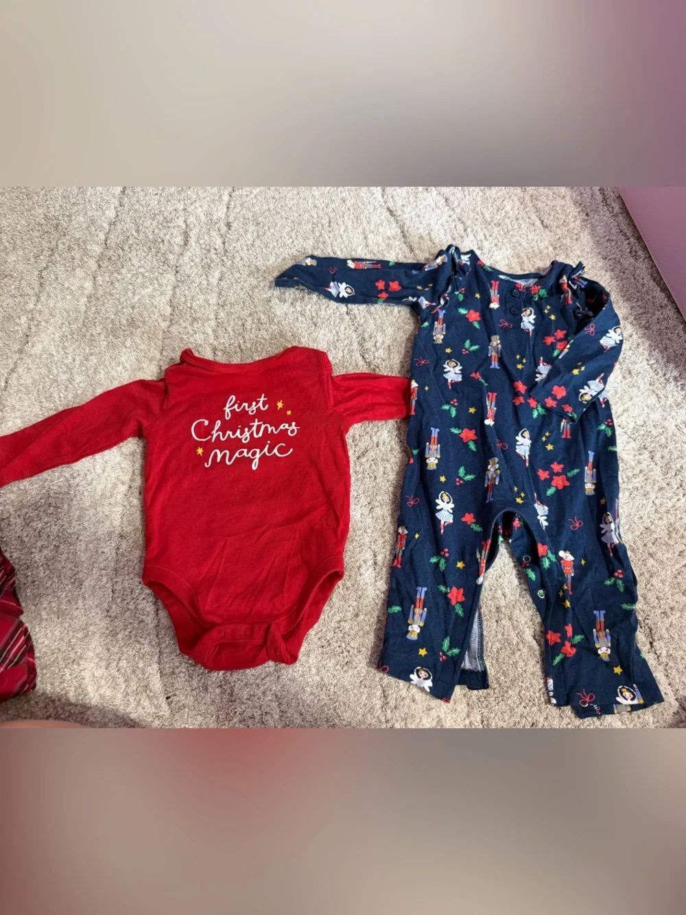 Old Navy Christmas Holiday Lot of 2 6-12 Month Baby Girl